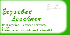 erzsebet leschner business card